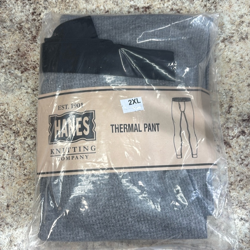 Hanes Men Thermal Pants fits 46-48 waist brand new